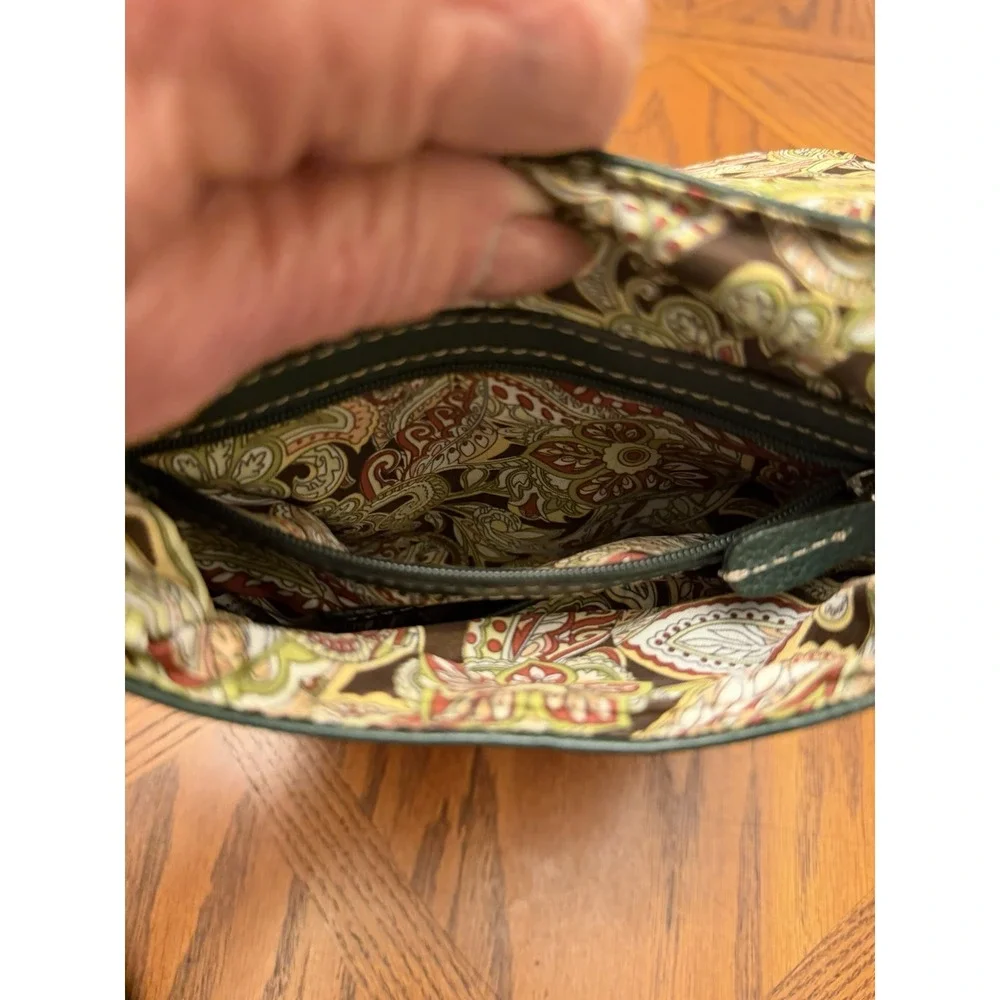 Tignanello Dark Green Leather‎ Shoulder Bag Handbag Purse